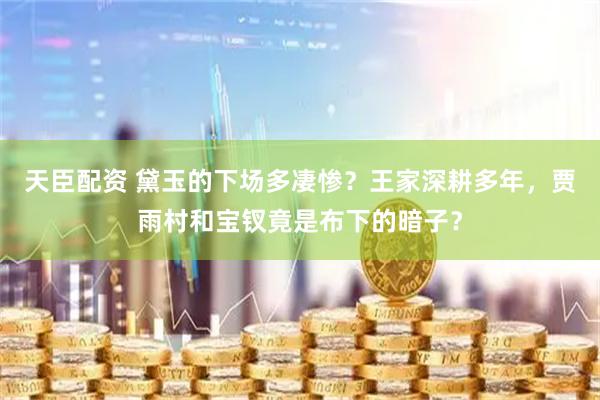 天臣配资 黛玉的下场多凄惨？王家深耕多年，贾雨村和宝钗竟是布下的暗子？