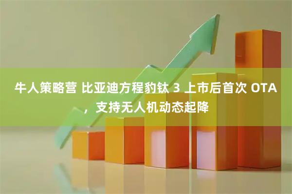 牛人策略营 比亚迪方程豹钛 3 上市后首次 OTA，支持无人机动态起降